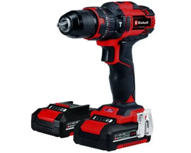 Masina de gaurit si insurubat (bormasina) cu impact pe acumulator Einhell TE-CD 18/40 Li-i +64, 18 V, tehnologia PXC, 1500 RPM, 24.000 percutii/min, 40 Nm, 10 mm mandrina, 2 acumulatori, incarcator