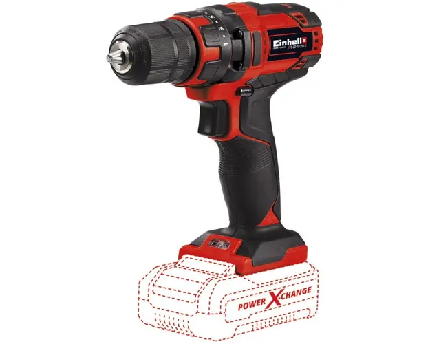 Masina de gaurit si insurubat (bormasina) pe acumulator Einhell TC-CD 18/35 Li - Solo, 18 V, tehnologia PXC, 550 RPM, 35 Nm, fara acumulator/incarcator