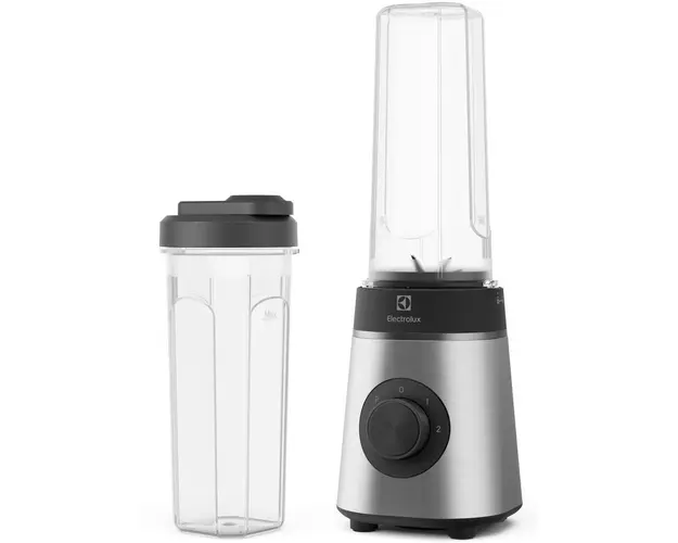 Blender sport Electrolux Create 4 E4SB1-4ST, 350 W, 0.6 l, 2 viteze + functie Pulse, 2 recipiente on-the-go, lame inox detasabile, inox