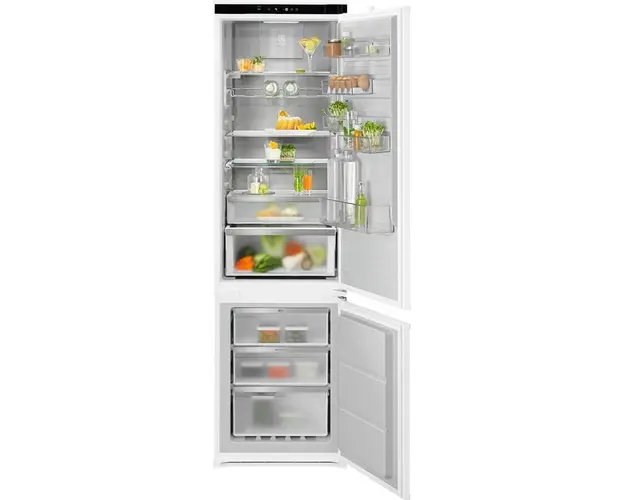 Combina frigorifica incorporabila Electrolux ENC8MD19S, No Frost, 269 l, H 188.4 cm, Clasa D, alb