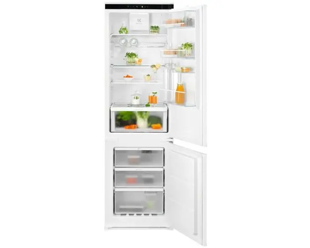 Combina frigorifica incorporabila Electrolux LNG7TE18S, 256 l, Fresh Frost Free - No Frost, Control electronic, Control umiditate, Ventilator interior, Clasa E, H 178 cm
