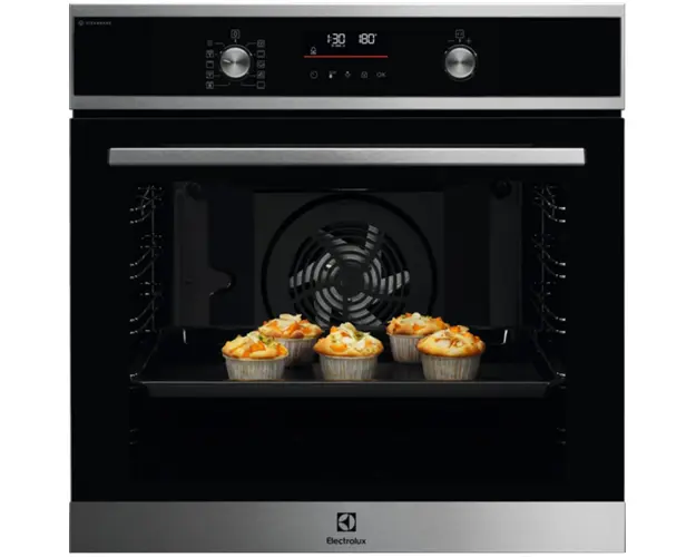 Cuptor electric incorporabil Electrolux EOD6P66X, SteamBake, pirolitic, 9 functii, 72 l, ghidaj telescopic, senzor gatire, Clasa A+, Inox