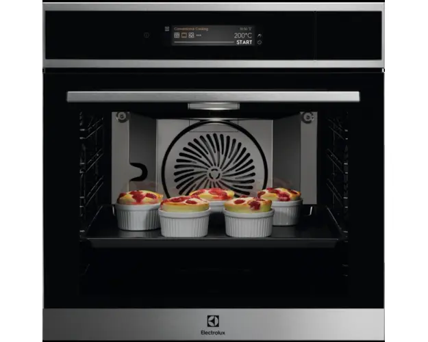 Cuptor incorporabil Electrolux SteamPro Seria 900 EOA9S31CX, 70 l, 25 functii, Wi-Fi indoor, SousVide, CookView, control touch, grill, clasa A++, inox/negru