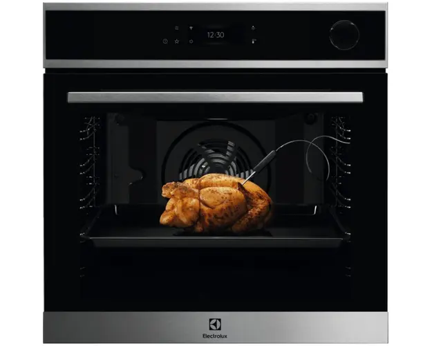 Cuptor incorporabil Steam Crisp Electrolux EOC8P39WX, Electric, 72 L, 11 functii, Autocuratare pirolitica, Sonda carne, Blocare acces copii, Ecran TFT Touch, Grill, Inox