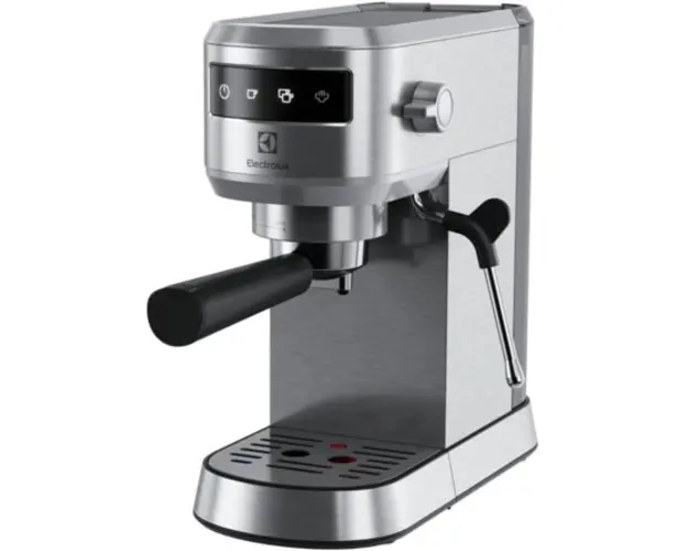 Espressor manual Electrolux Explore 6 E6EC1-6ST, 1400W, 15 bar, 1l, suport incalzit pentru cesti, selector frontal digital, tehnologie Thermo-Block pentru incalzire rapida, Auto-Shot Volume Control, optiune apa fierbinte, notificare decalcifiere
