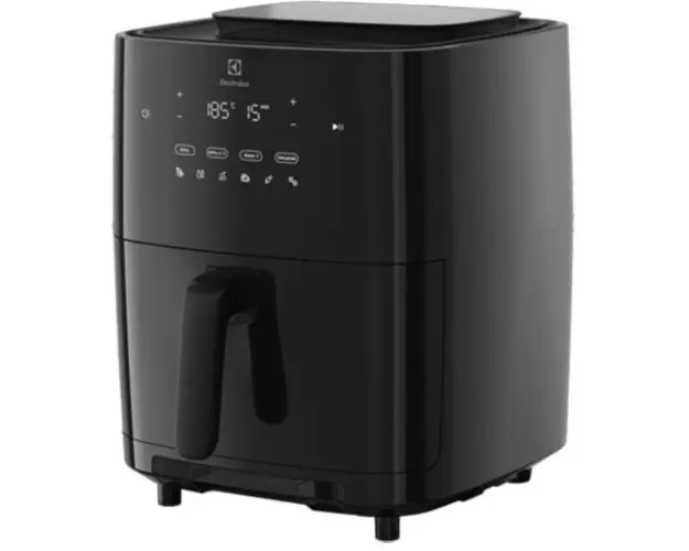Friteuza cu aer cald Electrolux 800 XXL Steam EAF7SB, 1700 W, capacitate 6.9L, 2,3 kg cartofi prajiti, display digital, 4 moduri de gatire, 6 programe automate, timer 99 min, negru
