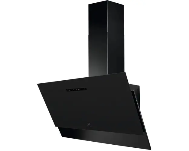 Hota decorativa Electrolux LFV619R, Putere de absorbtie 700 mc/h, 1 motor, Conectivitate plita, Functie Breeze, 90 cm, Negru mat