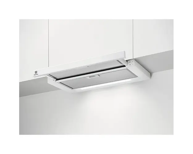 Hota telescopica LFP616W, 1 motor, 600 mc/h Extractie aer (max), 3 trepte de viteza, Clasa A, Alb