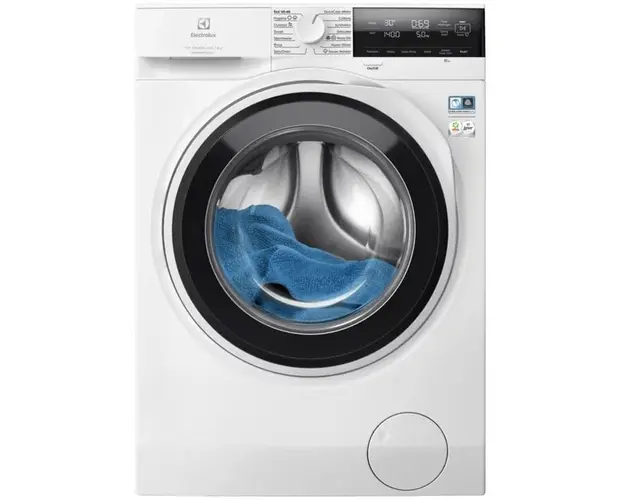 Masina de spalat rufe Electrolux Ecoline EW7F3684E, 8 kg, 1600 rpm, Clasa A, Motor Inverter, Display LED, SteamCare, SensiCare, TimeManager, Alb