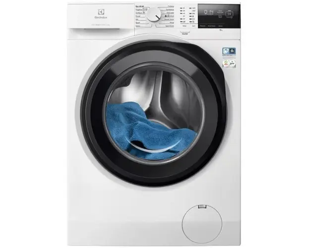 Masina de spalat rufe Electrolux EW6F2482E, 8 kg, 1400 rpm, Clasa A, Motor Inverter, Display LED, SensiCare, TimeManager, Alb