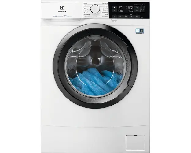 Masina de spalat rufe slim Electrolux EW6SM307S PerfectCare 600 , 7 kg, 1000 rpm, Motor Inverter, display LED, TimeManager, Clasa B, Alb
