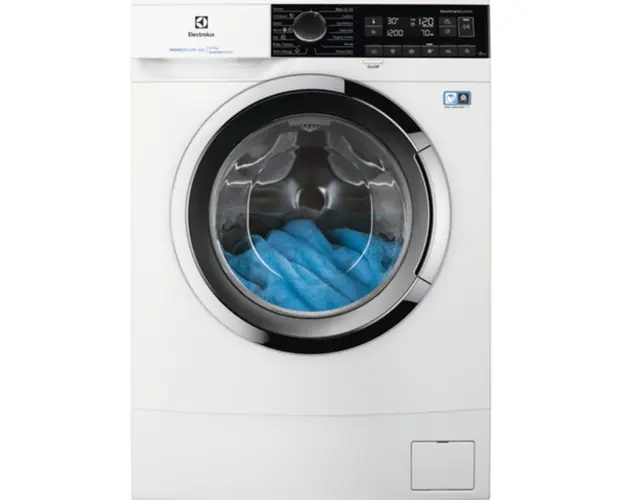 Masina de spalat rufe slim Electrolux PerfectCare 600 EW6SM227C, 7 kg, 1200 rpm, SensiCare, Inverter, display LED, TimeManager, Clasa B, Alb