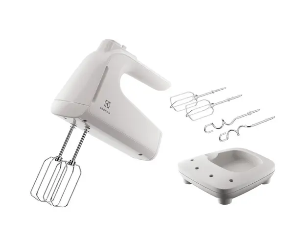 Mixer de mana Electrolux EHM4W, 500W, 5 viteze + Turbo, suport pentru mixer si accesorii, alb
