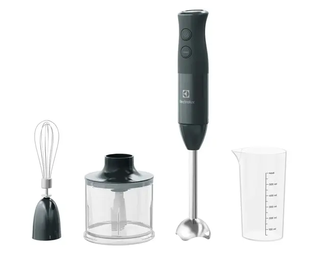 Mixer vertical Electrolux E4HB1-6GG, 600W, chopper, tel, pahar gradat, viteza variabila, gri inchis