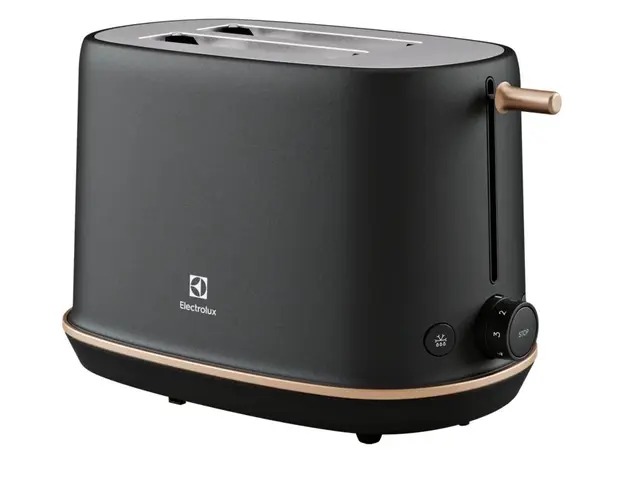 Prajitor de paine Electrolux E7T1-6BP, 980W, inox, 2 felii, 7 setari temperatura, Metal Perlat Negru