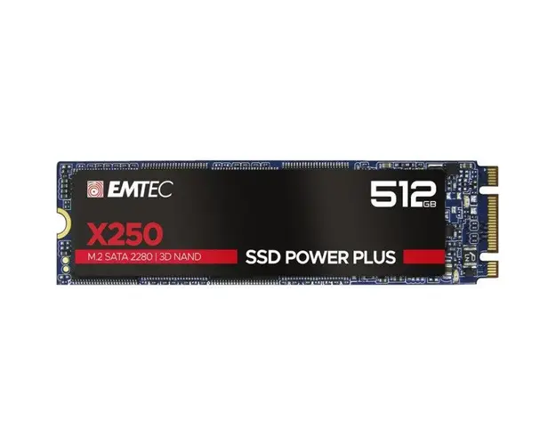 SSD X250, 512GB, SATA M2 2280, R/W speed 520MBs/500MBs