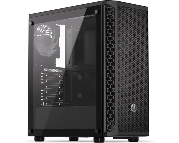Carcasa Endorfy Signum 300 ARGB, Mid-Tower, 2 x USB, 4 ventilatoare ARGB incluse plus Controller, Negru