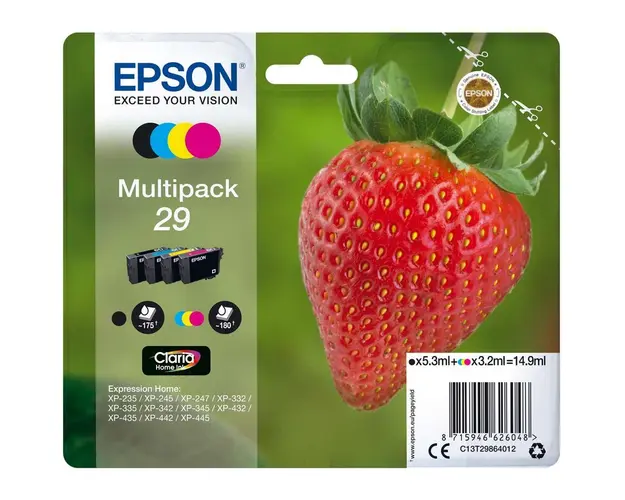 Cartus Epson T29864012, CLARIA MULTIPACK