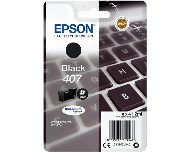 Cartus cerneala Epson C13T07U140, black, 2.6k, WorkForce Pro WF-4745 DTWF
