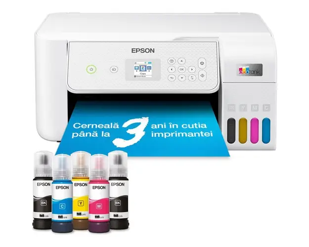 Multifunctional Epson EcoTank L3286, A4, Color, 10 ppm, USB, Wireless Alb