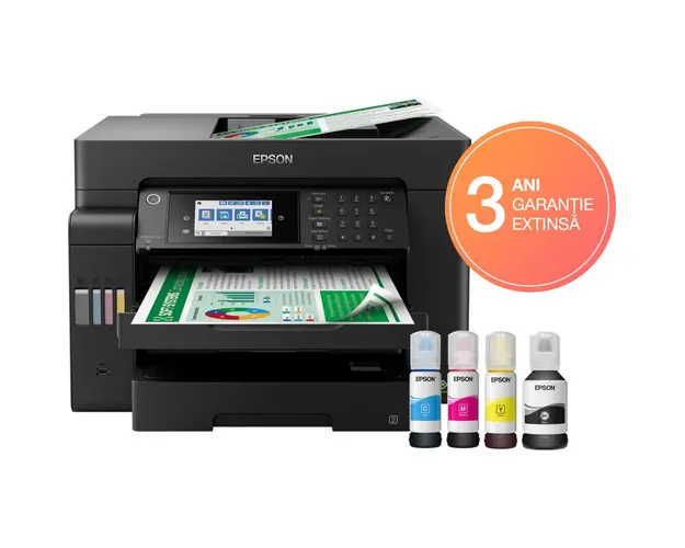 Multifunctional inkjet color Epson EcoTank L15150, format A3+, Duplex, Retea, Wireless