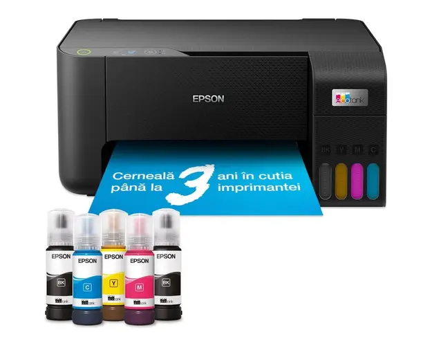 Multifunctional Inkjet Epson L3230, A4, Color, 10 ppm, USB Negru