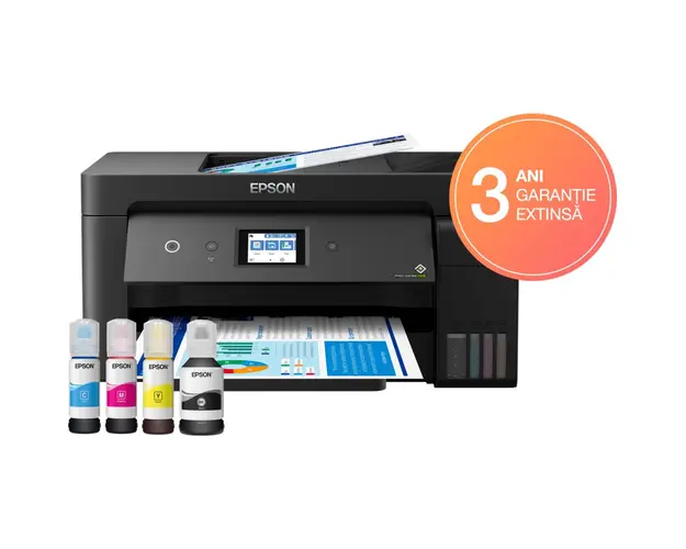 Multifunctionala Epson EcoTank L14150, InkJet, Color, Format A3+, Duplex, Fax, Retea, WiFi