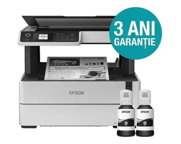 Multifunctionala Epson EcoTank M2170, inkjet, monocrom, format A4, Duplex, Wireless, Retea