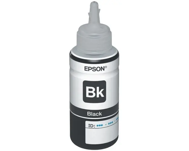 Flacon Epson T6641 original, pentru imprimantele L120, L110, L130, L220. L210, L310, L300, L365, L355, L455, L565, L550, L1300, 70 ml, negru
