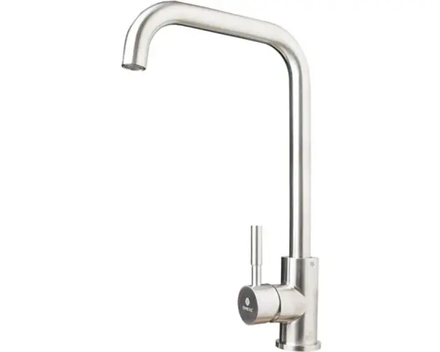 Baterie bucatarie Ermetiq ER-A420, pipa 90º, monocomanda, cartus ceramic, Inox
