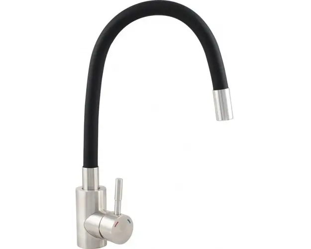 Baterie bucatarie Ermetiq ER-YX208N, pipa flexibila, cartus ceramic, Negru