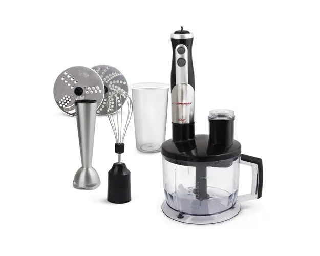 Blender multifunctional, 800 W, Negru/Argintiu, 0.6 L