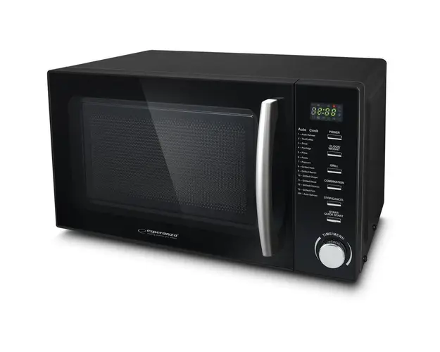 Cuptor cu microunde EKO010, 1200 W, 20 l, 14 programe, Negru