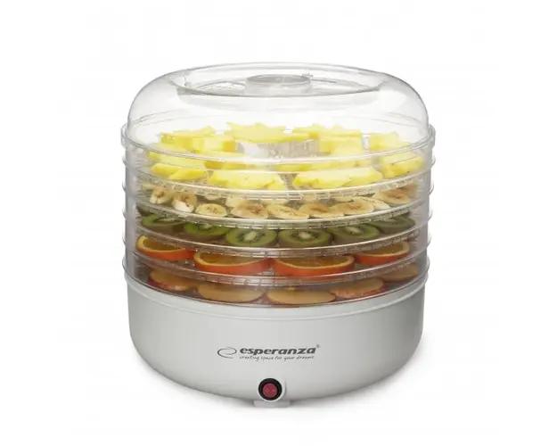Deshidrator fructe EKD001, 125 W, Alb/Transparent