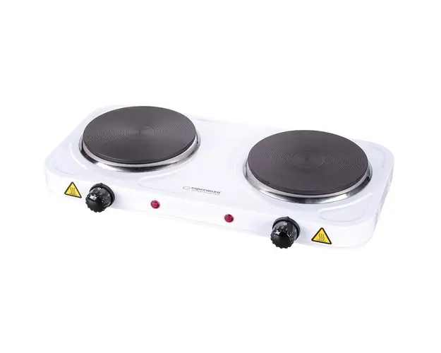 Plita electrica Esperanza EKH010W 2000W 2-zone Alb
