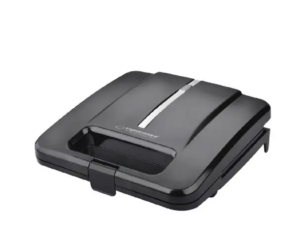 Sandwich-maker EKT010, 1000 W, Picioare anti-alunecare, Negru