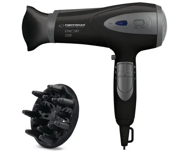 Uscator de par EBH005K, 2200W, difuzor par, Negru