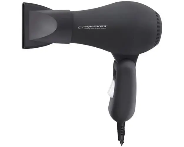 Uscator de Par Esperanza EBH003K, Putere 750 W, 2 Setari pentru Temperatura &amp; Flux de Aer, Maner Pliabil, negru