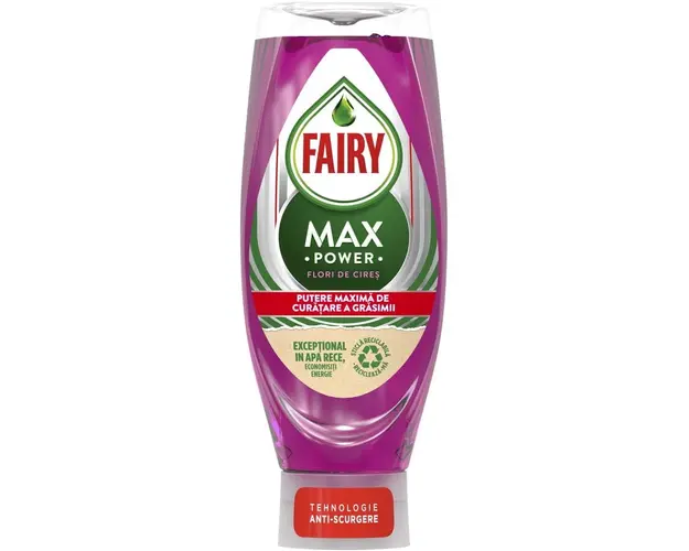 Detergent de vase Fairy MaxPower Cherry Blossom, 650 ml