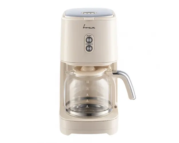 Cafetiera FRAM FCM-915CR, 900W, 1.5l, filtru detasabil si lavabil, functie anti-picurare, Crem