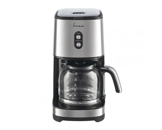 Cafetiera FRAM FCM-915IX, 900W, 1.5l, filtru detasabil si lavabil, functie anti-picurare, Argintiu