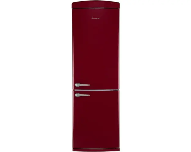 Combina frigorifica Fram FC-VRR341BDE++, 340 l, Less Frost, Clasa E, Iluminare LED, Control mecanic, H 186 cm, Burgundi