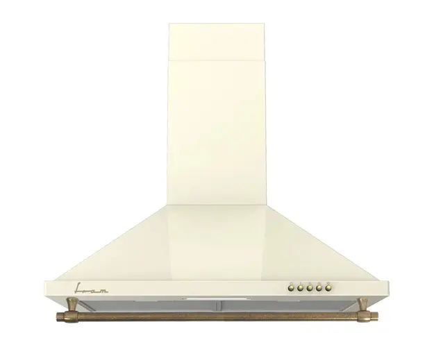 Hota decorativa Fram FCH-S400RBG, Putere de absorbtie 281 m3/h., Lumina LED, 60 cm, Bej