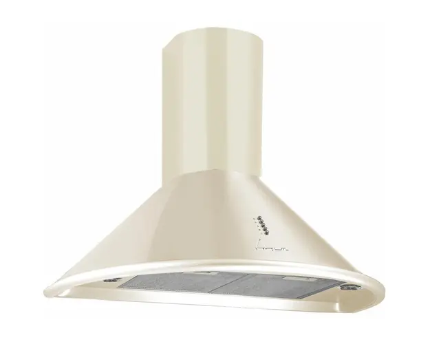 Hota incorporabila decorativa Fram FDH-690RBG, Putere de absorbtie 600 m3/h, 1 Motor, Lumina LED, 3 Trepte de putere, Clasa B, 90 cm, Bej