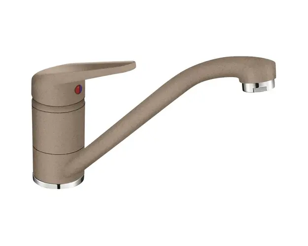 Baterie Franke Novara Plus Oyster, rotatie pipa 360, furtune flexibile inox, cartus ceramic