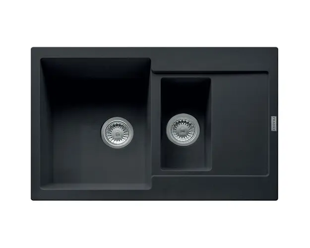 Chiuveta bucatarie fragranite Franke MRG 651-78, adancime cuva mare 200mm, adancime cuva mica 120mm, 780x500mm, Negru