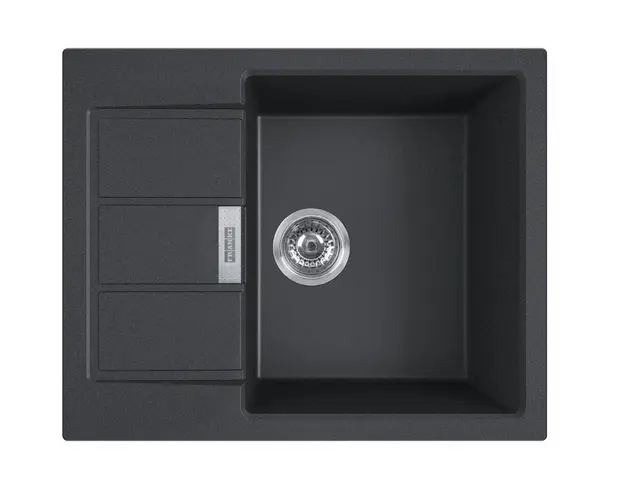 Chiuveta bucatarie Franke S2D 611-62, Tectonite, 620x500mm, adancime Cuva 200mm, Negru