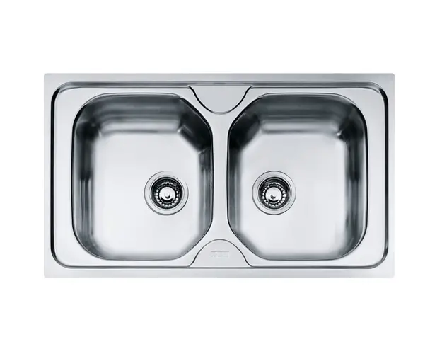 Chiuveta de bucatarie OLX 620, 2 cuve, 790x500 mm, inox lucios, 101.0486.098