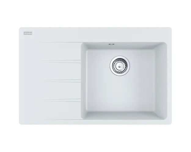 Chiuveta Fragranite CNG 611/211-78 ST Bianco, 78x50 cm, Cuva dreapta, Alb