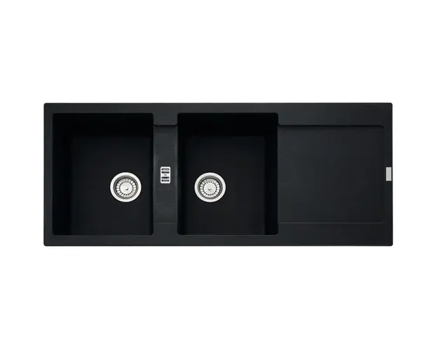 Chiuveta Franke Maris 114.0157.498 MRG 621, 1160 x 500mm, 2 cuve, Fragranit, Negru